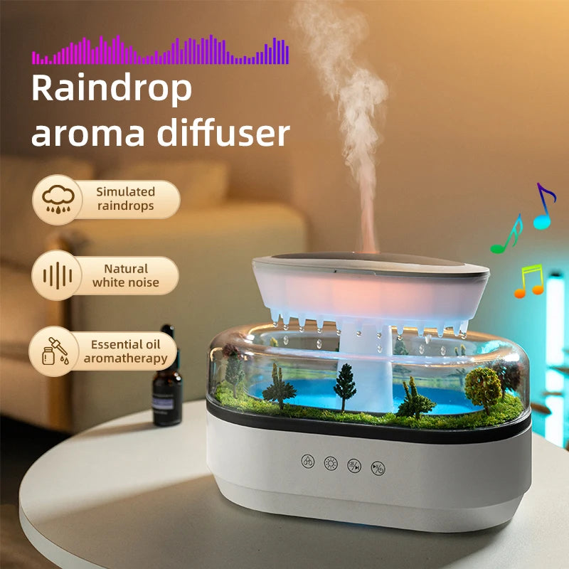 Smart Mist Maker 250ML Humidifier Raindrop Scene Home Aromatherapy Aroma Essencial Oil Diffuser Mist air Humidifier