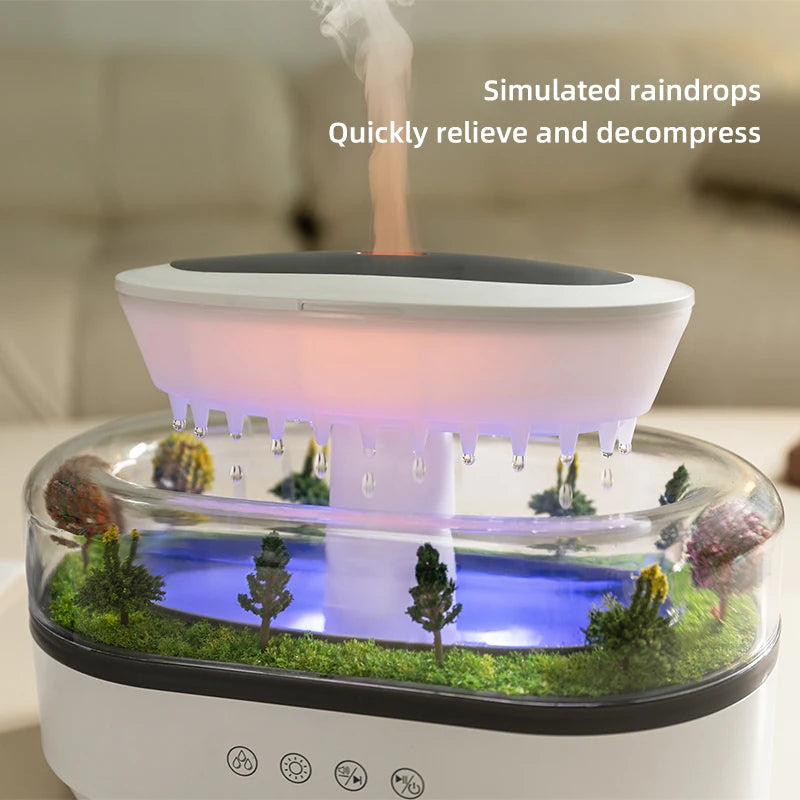 Smart Mist Maker 250ML Humidifier Raindrop Scene Home Aromatherapy Aroma Essencial Oil Diffuser Mist air Humidifier