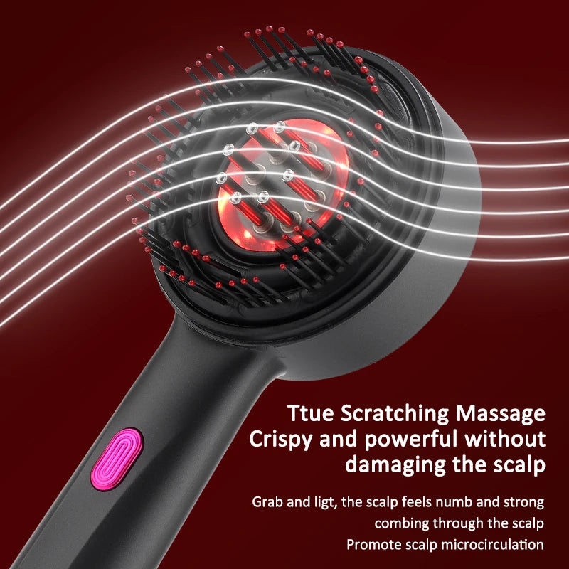 Handheld Electric Head Massage Comb Essential Oil Red Light Scalp Massage IPX7Waterproof Electric Muscle Relaxation Massage Gift