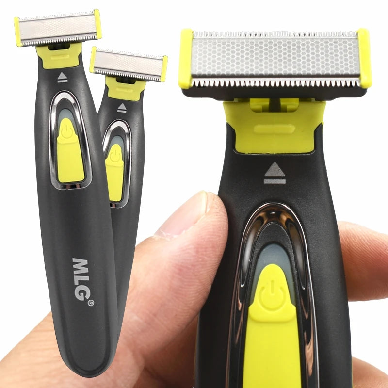 MLG USB Rechargeable Waterproof Washable Rechargeable Electric Shaver Beard Razor Body Trimmer Men Shaving Machine Hair