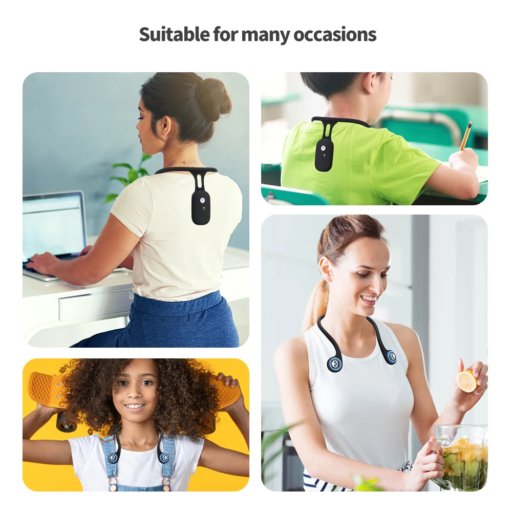 Smart Posture Corrector Back Vibration Reminder Posture Training Correction Device For Adult Kids Anti-Humpback Protect Eyesight